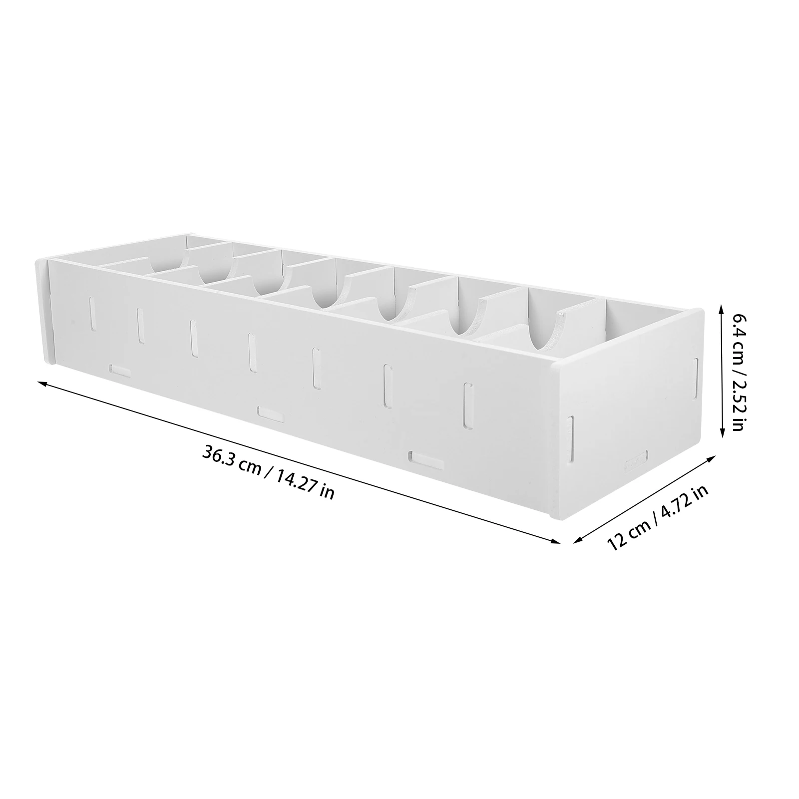 

Business Card Holder Storage Box for Desk Display Stand Office Organizer Multilayer White Small Size Open Design