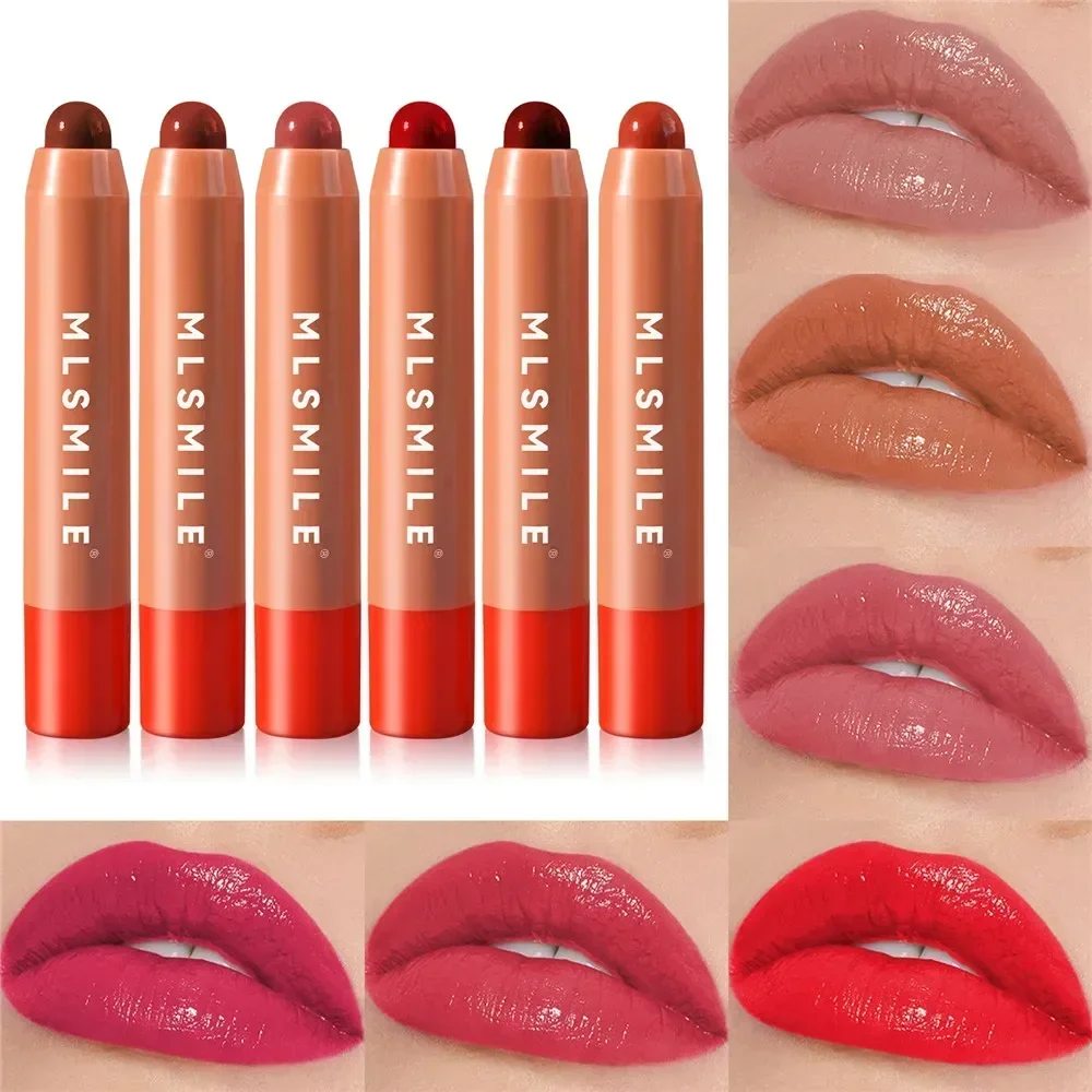 6 Colors Waterproof Nourishing Smooth Lipstick Pen Velvet Lipliner Lasting Not Fading Makeup Nude Pink Lip Tint Lips Cosmetic