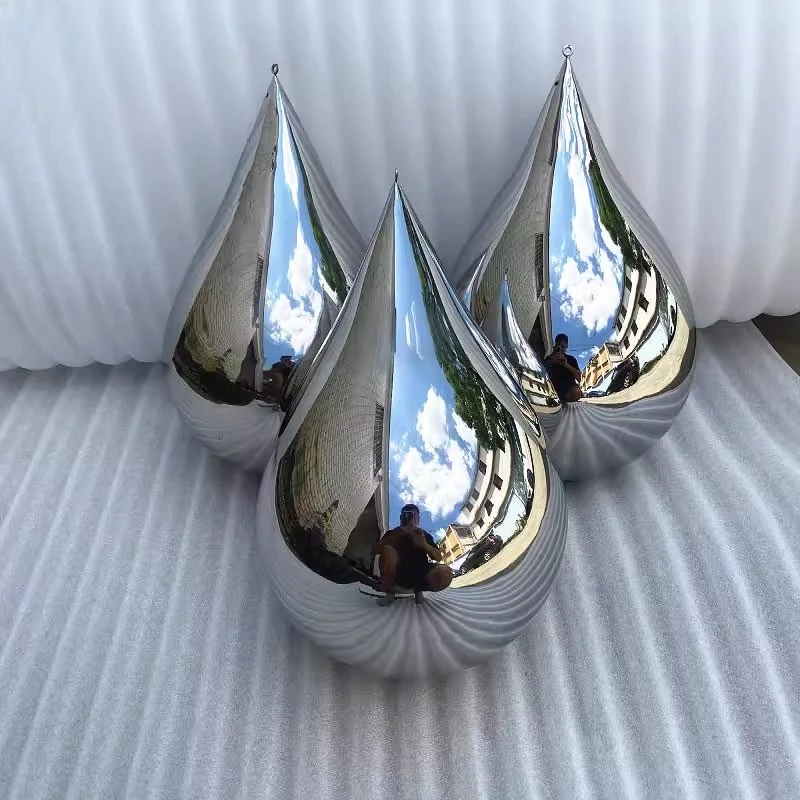 Stainless steel water drop sculpture outdoor wedding landscape ornament sales department hotel lobby decoration mirror water dro