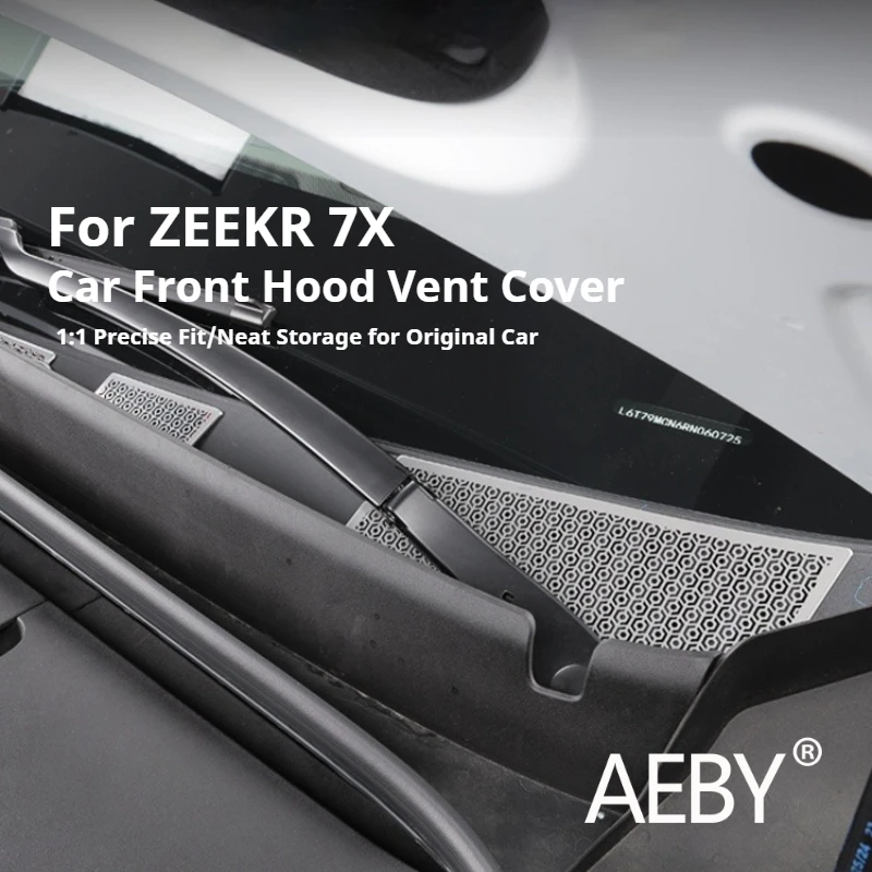 AEBY For ZEEKR 7X 2024 2025 Front Hood Vent Cover Grille Protective Mesh Guard Anti Dust Debris Car Exterior Accessories