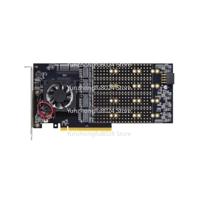 

Drive-free, Split-free Plx8749 8-disc M.2 Half-height/full-height PCIE Expansion Card, Supports 8 M.2