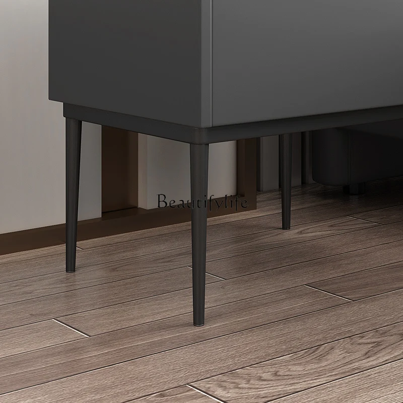 01 Modern simple storage cabinet, wireless charging panel, night light locker