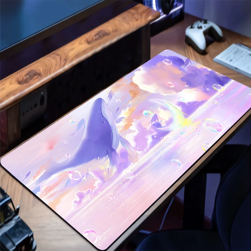 Tappetino per mouse squisito Cloud Whale Accessori per giochi Tappetino da scrivania Tappetino per tastiera per giocatori riempito di personalità Tappetino per mouse Anime Mausepad