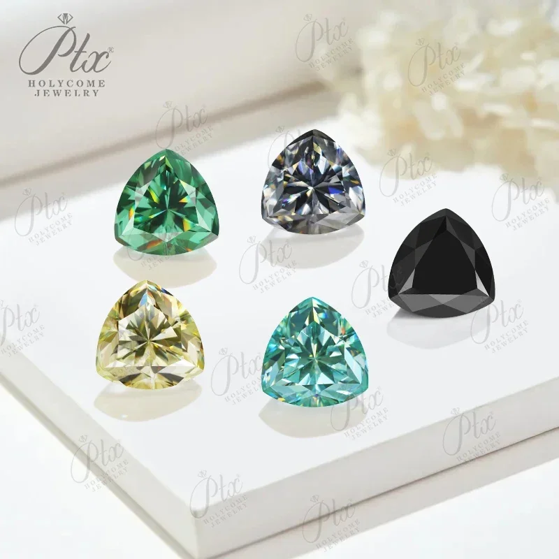 Moissanite Stone Multiple Color Trillion Brilliant Cut Best Loose Moissanite Diamond VVS1 Clarity Engagement Jewelry Making