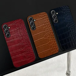 Luxury Crocodile Leather Case for Samsung Galaxy A05 A05S A15 A25 A35 A55 A14 A34 A54 5G A12 A52 A52S A51 A71 Mobile Cover