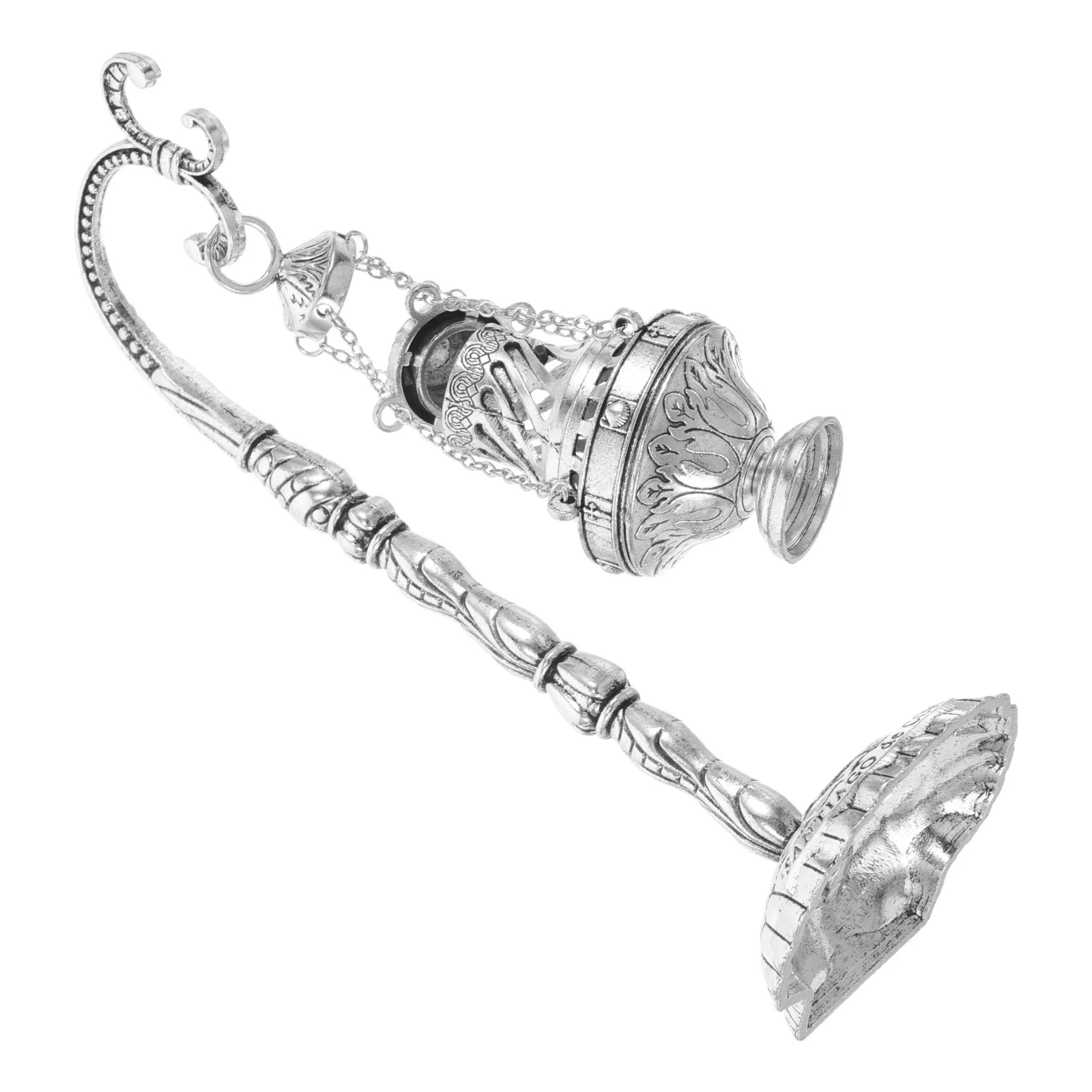 

Vintage Style Censer Hanging Cross Design Charcoal Cone Burner For Worship Ceremony Aromatherapy Decor Church Christmas