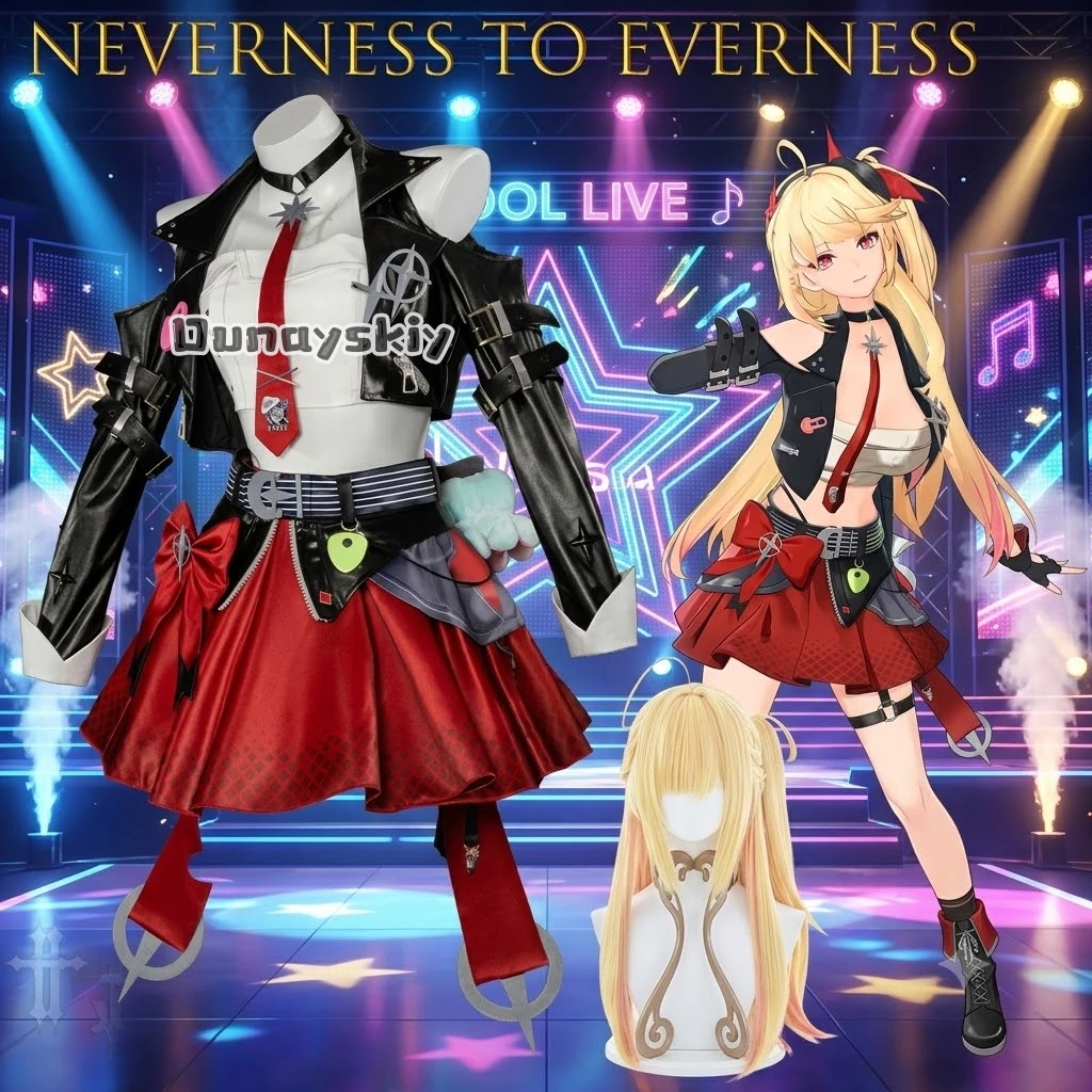 Костюм для косплея Myon Rin из игры Neverness To Everness, сценический наряд певицы, платье для выступлений персонажа игры, аксессуары для Хэллоуина