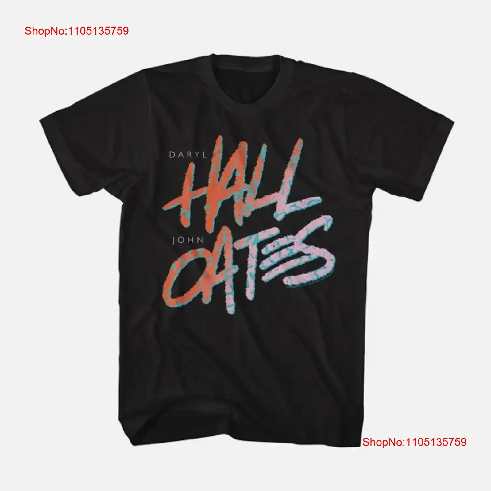 HOT NEW Hall And Oates Logo T Shirt Black Full Sizes S 2345XL In Clothing vintage Washed graphic fashion Comfortable Unisex