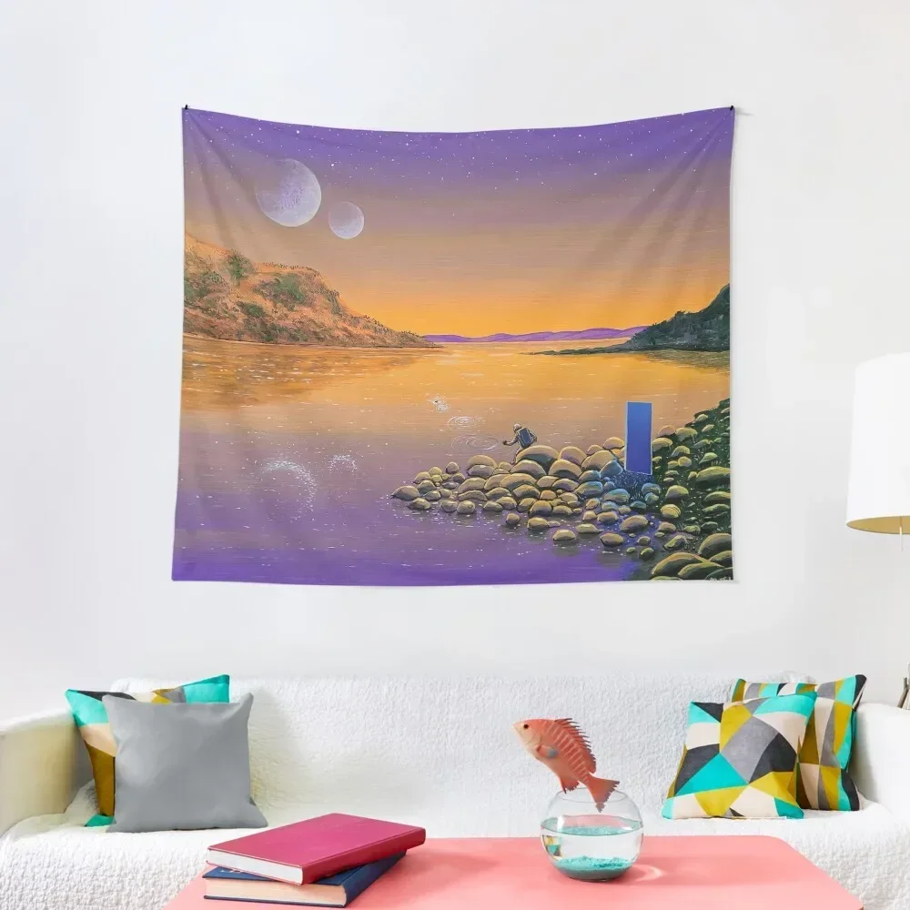 

Skipping Stones On Planet Z Tapestry Custom Wall Art Wallpaper Tapestry