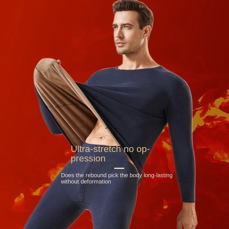 Winter Men Thermal Underwear Winter Long  Thermos Underwear Sets Keep Warm for Cold Weather Base Layer Long-Sleeved Underwear