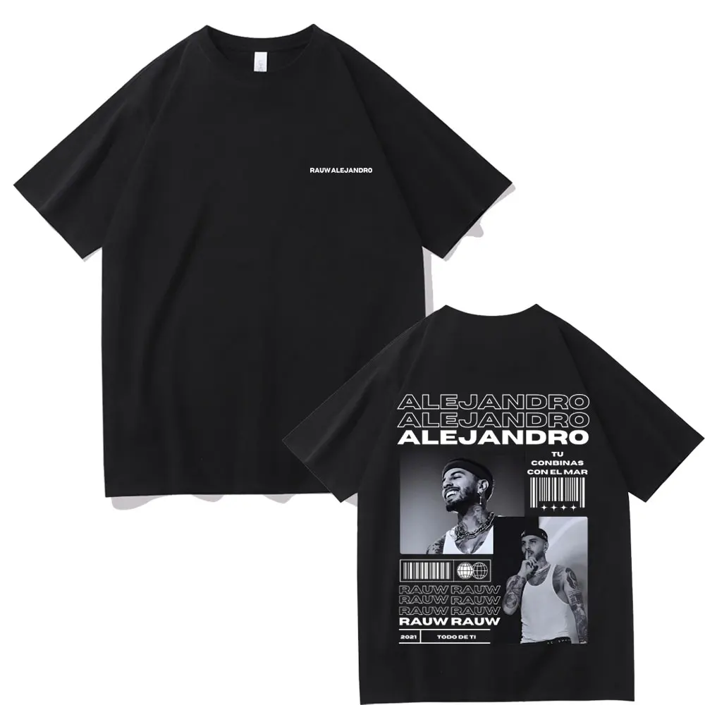 

Rauw Alejandro Todo De Ti Album Print T Shirt Men Hip Hop Oversized Tshirt Male Cotton T-shirts Men's Fashion Vintage Streetwear