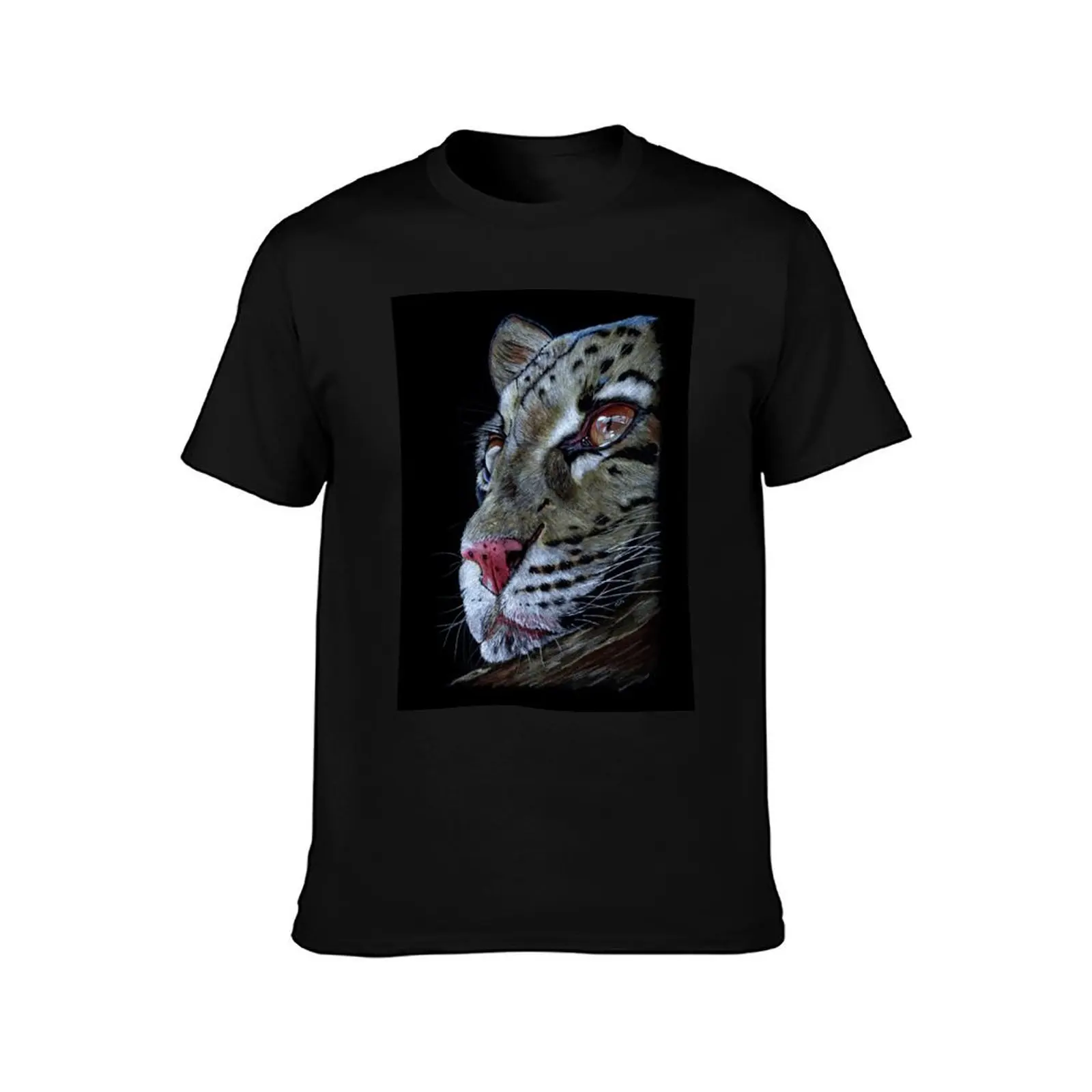 Watching Clouded Leopard T-Shirt Standard Fit Solid Tee Shirt T-Shirt