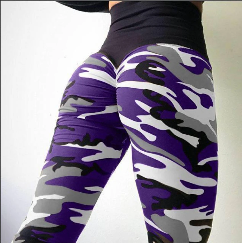 Camouflage print high-waisted hip lift exercise fitness exercise Yoga pants women\'s leggings