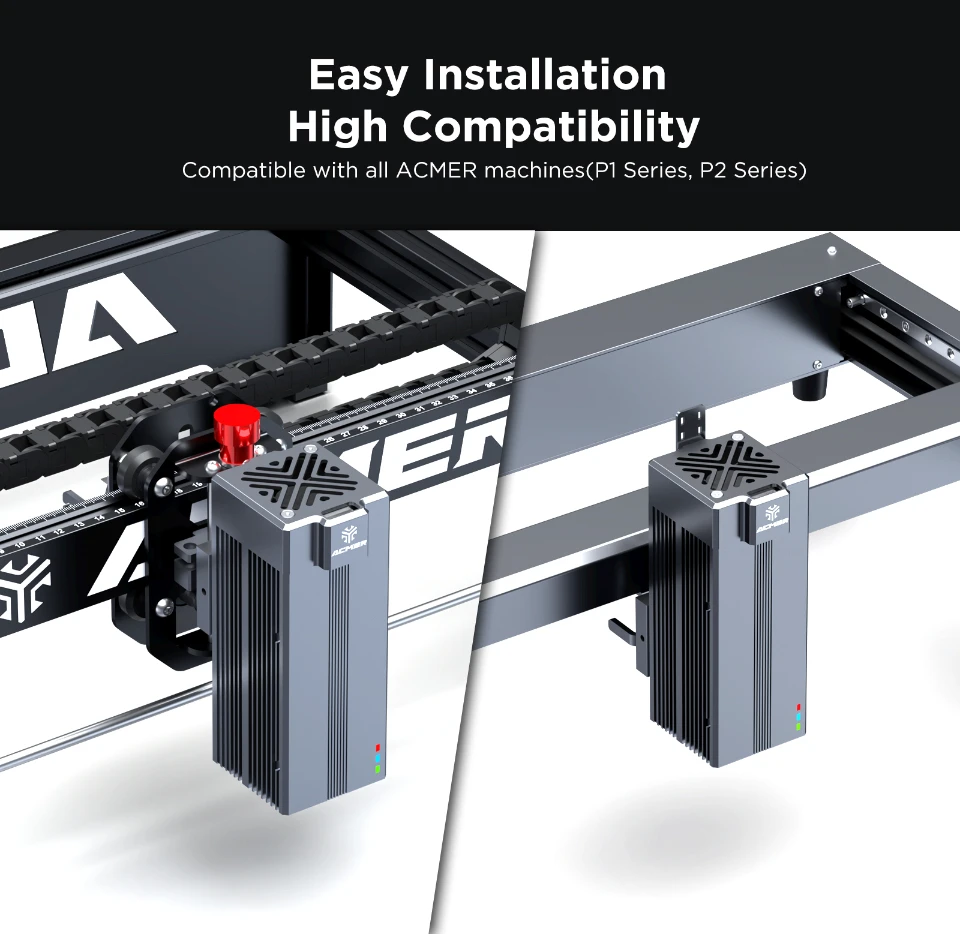 Acmer-ir-赤いレーザーヘッドモジュールキット,2w,彫刻機,彫刻可能,複数の材料,純金属,pc,acmer p1,acmer p2