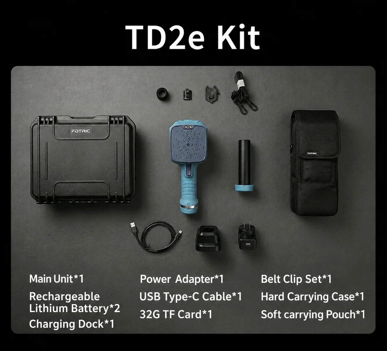 FOTRIC TD2e Acoustic Imaging Camera 64 MEMS 0.3-60m 2kHz-100kHz Ultrasonic Leak Detection Compressed Air Partial Discharge IP54