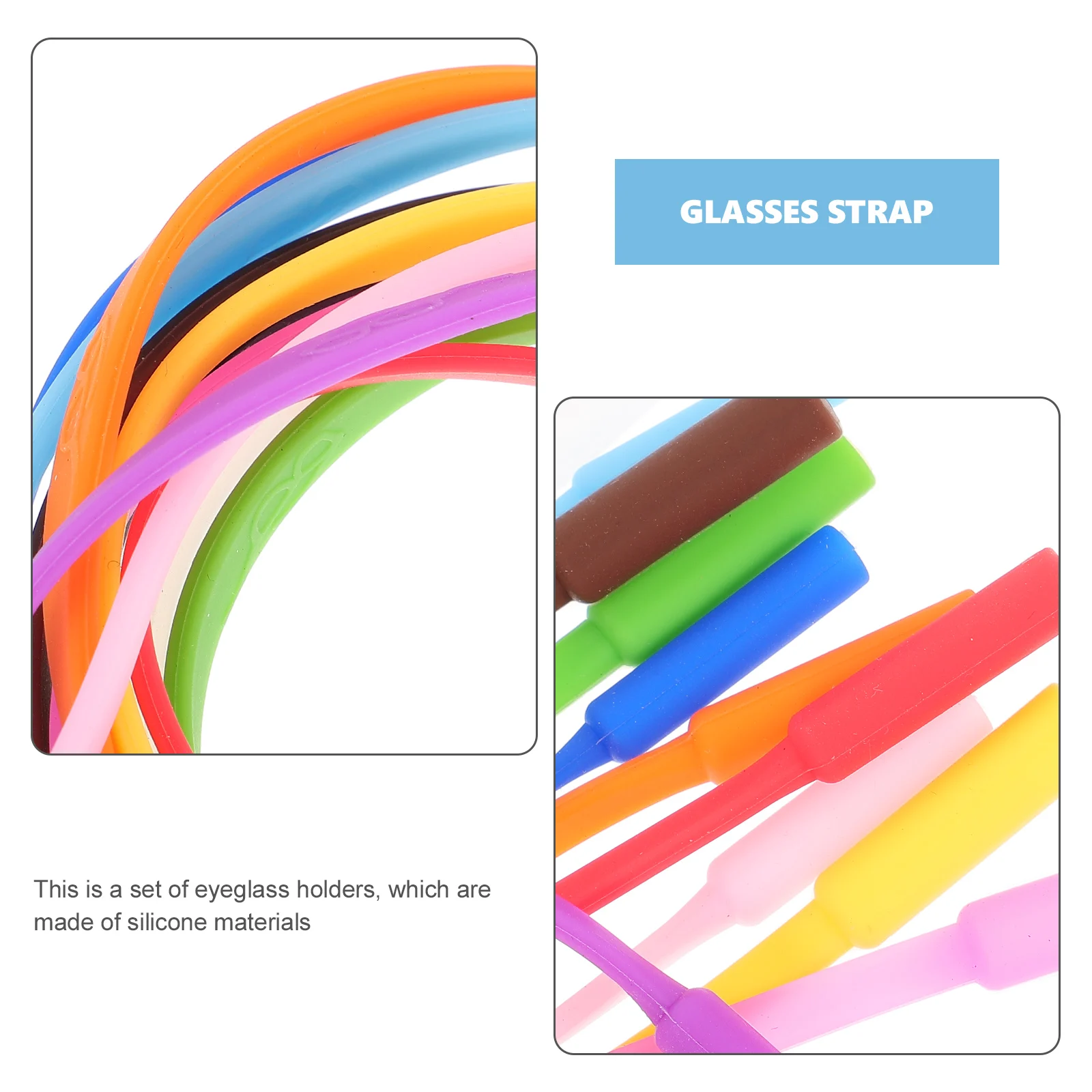 

12 Pcs Glasses Rope Anti Skid Holder Eyeglass Holders Kids Sports Fixing Multicolor Silicone Nonslip Accessories