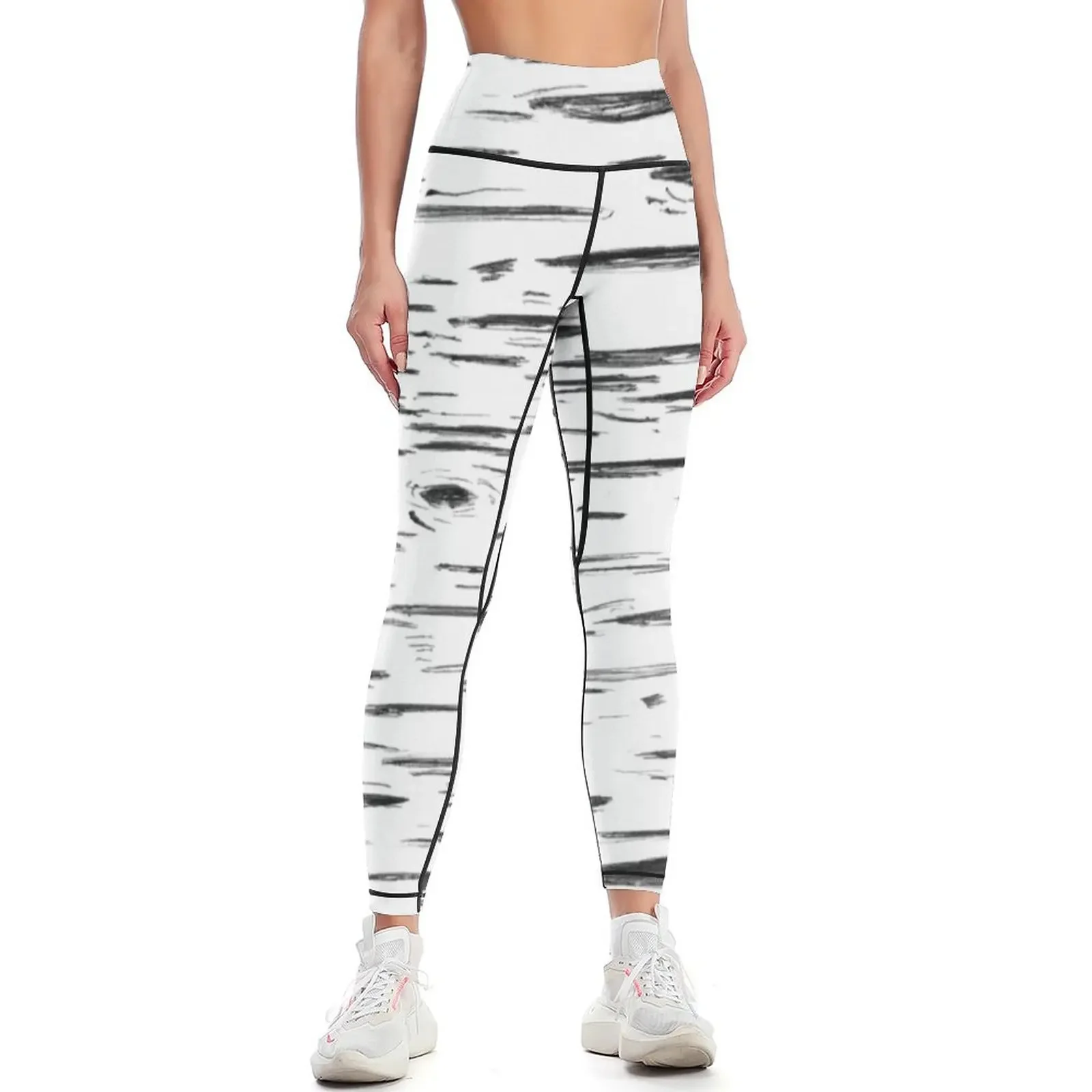 

Birch Black and White Leggings Training pants trousers Women's tights Women's push up Womens Leggings