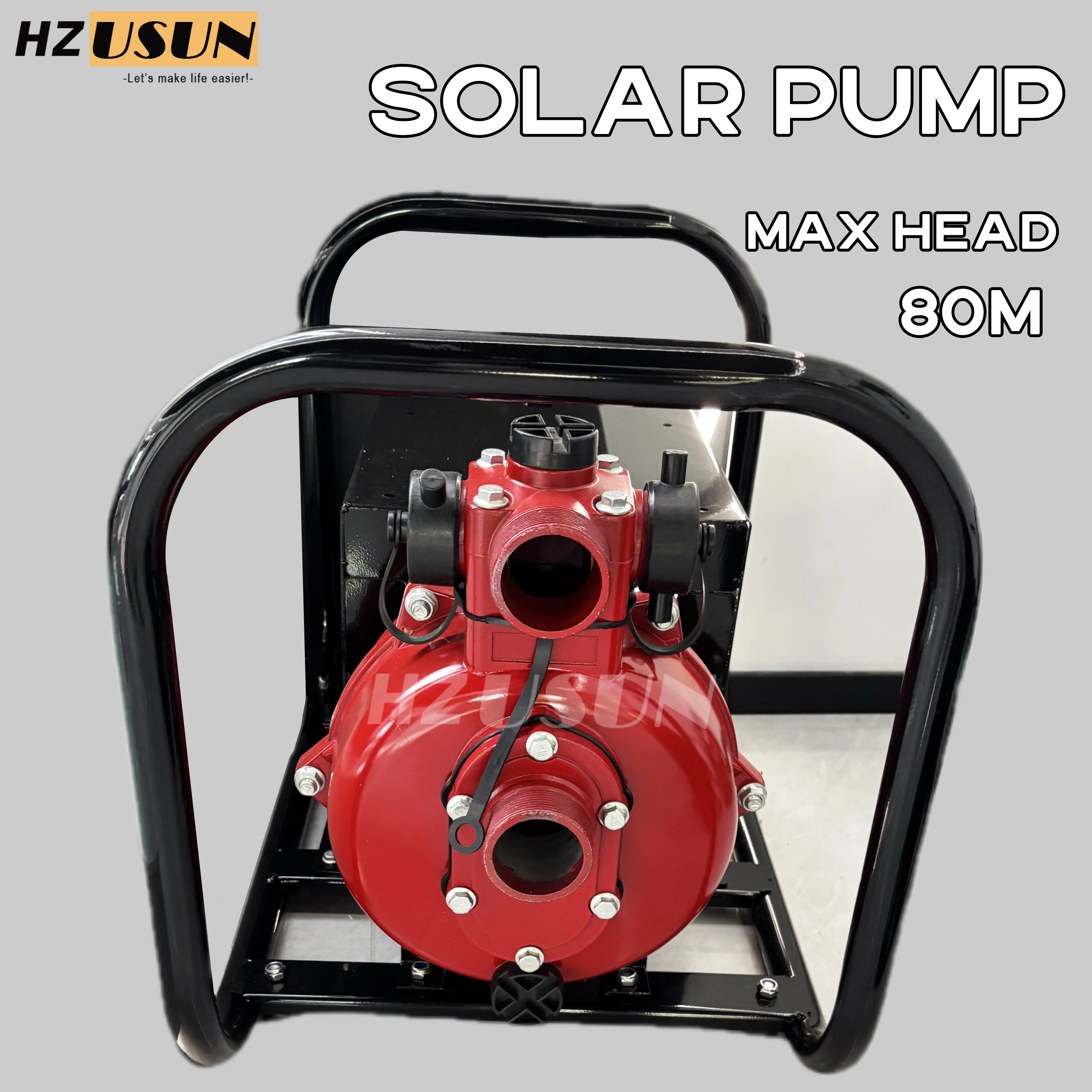 

5HP на солнечной энергии, горизонтальный, высокого давления, 1000 м, на большие расстояния, самовсасывающий спринклерный насос для реки и озера, встроенный водоструйный насос, набор