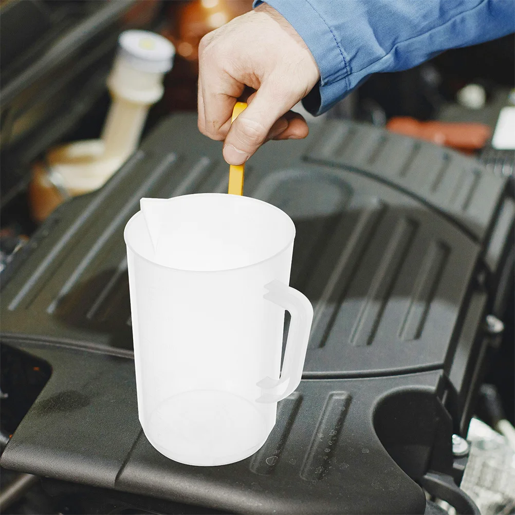 

2Pcs Oil Measurement Cup High Capacity 3000ml Plastic for Automotive Transmission Fluid Engine Oil Measuring Tool
