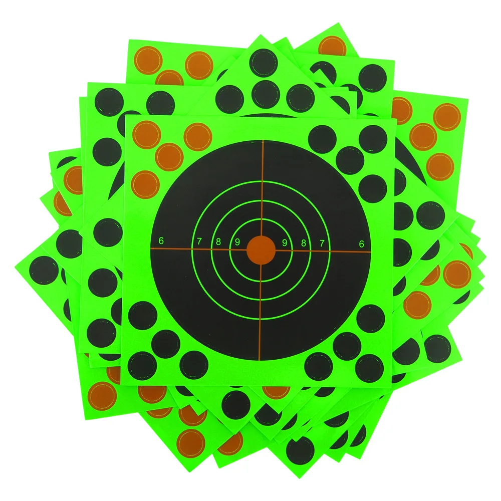 Target Shooting 17 X 17CM Splash Flower Target 8-Inch Adhesive Reactivity Shoot Target Aim for Gun / Rifle / Pistol Binders