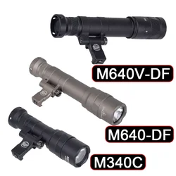 Tactical Surefir M300 M600 M640DF M640V M340V M340C LED Flashlight M640 M340 Airsoft Light 20mm Picatinny Rail