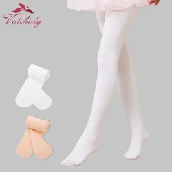 Kids Pantyhose Ballet Dance Tights Girls Stocking Children Velvet Solid White 90D Professional Baby Spring Summer Autumn Use