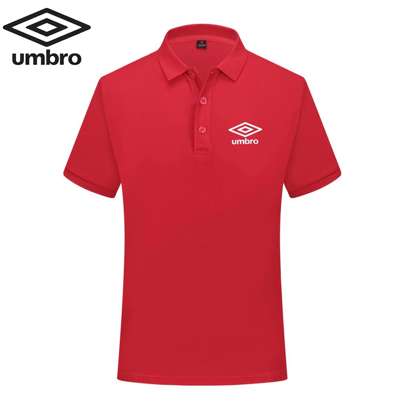 Embroidered Umbro Men\'s Breathable Polo Shirt Summer New Business Leisure High Quality Lapel Anti-pilling Polo Shirt for Men