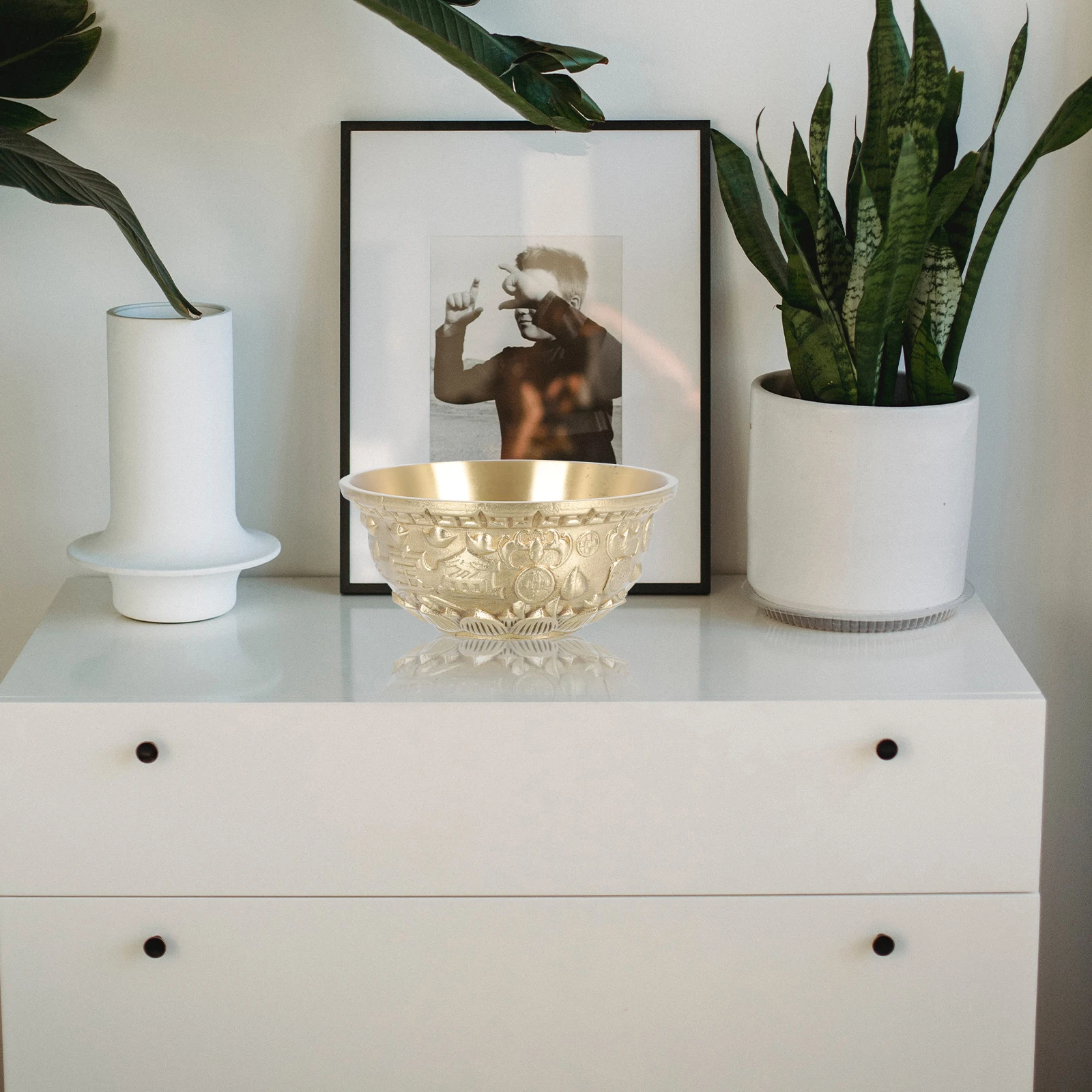 

Pure Copper Cornucopia Bowl Buddha Statue Home Decoration Exquisite Desktop Ornament Treasures Fortune Gift Home Ornament