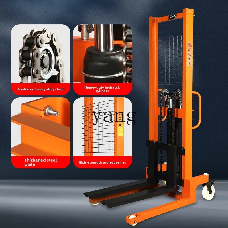 LMM manual hydraulic forklift stacking lift handling forklift lift