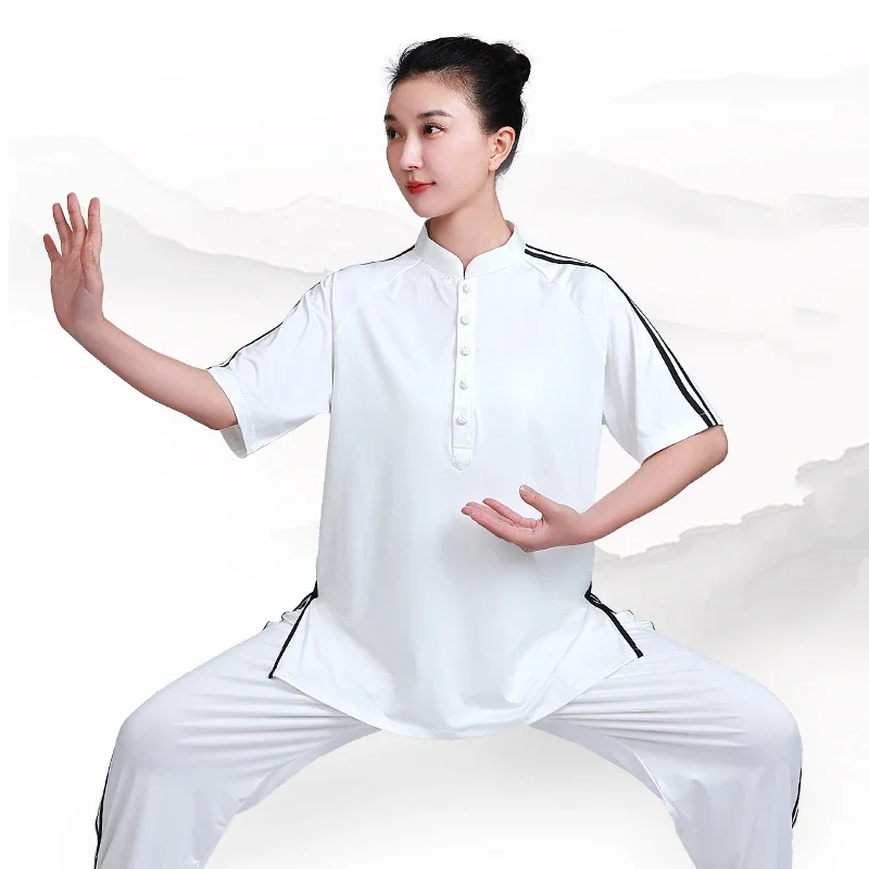 Kung Fu Dress Martial Art Uniform Tai Chi Clothes Wushu Clothing Unisex Women And Men White Sporty Wind Kun Master 2023 New