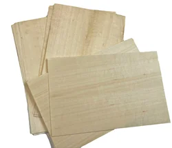 Natürliche Lindenholz-Chips mit gerader Korn, dünne Furnierscheiben, DIY-Furnierschale, Dicke 0,3–0,5 mm, Länge: 200 x 130 mm, 10 Stück