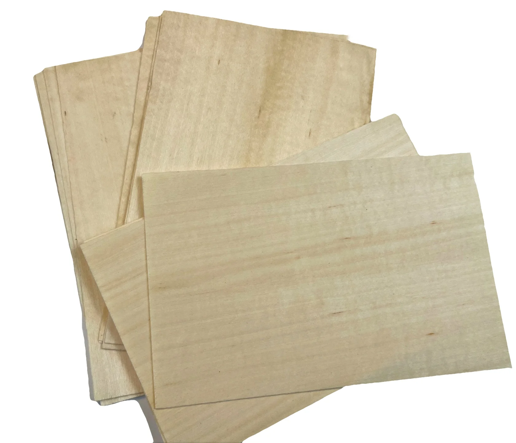 10pcs/lot  Length:200x130mm Thickness:0.3-0.5mm Natural Basswood Straight Grain Chips Thin Veneer Sheets Diy Speaker Veneer Peel