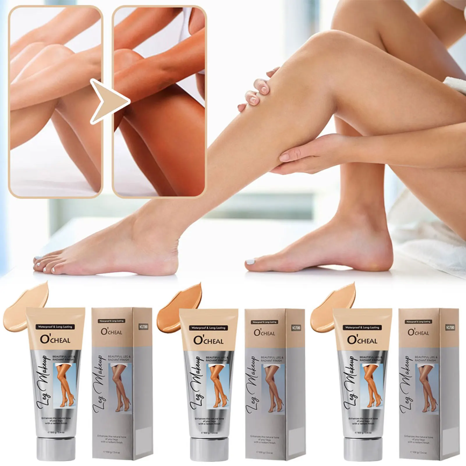 100g Leg Makeup Cream,No Transfer Tattoo Cover Up Scars Concealer,Long Lasting Body-Foundation For Women Girls