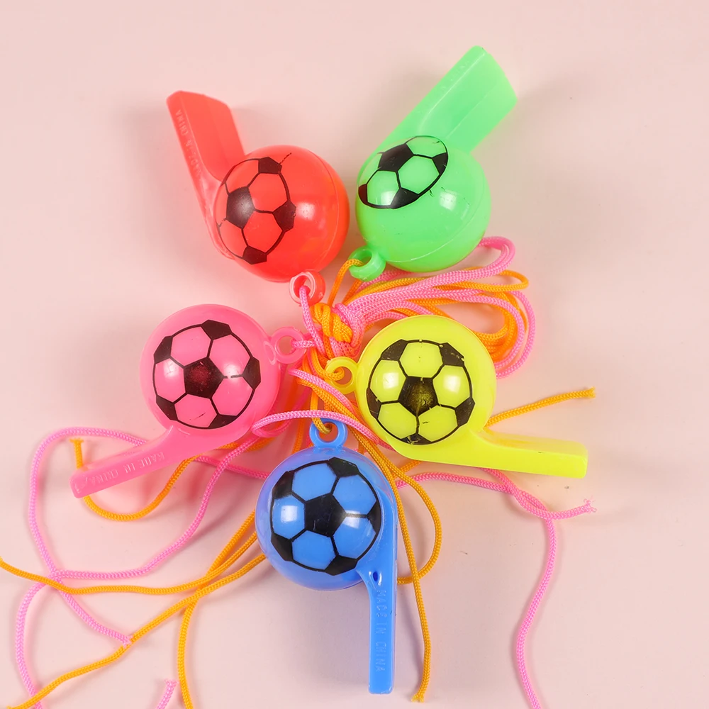 20Pcs Cute Soccer Football Theme Noise Maker Whistles Sports Toys for Kids Birthday Party Favors Pinata Filler Boy Prize