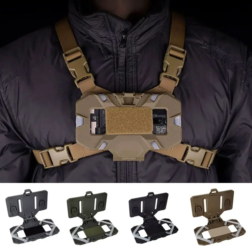 

PA/Nylon MOLLE Navigation Board MOLLE System Foldable Mobile Phones Navigator Holder Vest Chest Bag Admin Panel
