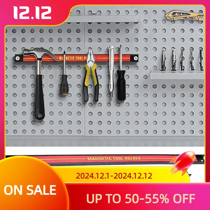 

Heavy-duty Magnet Tool Bar Strip Rack Magnetic Tool Holder Wrench Organizer Wall Mounted Storage Tool Bar Strip Rack Space-save