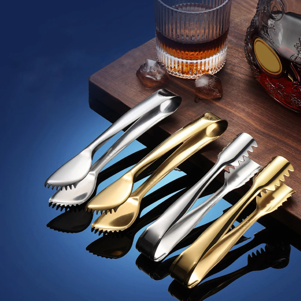 

Stainless Steel Ice Tongs Bucket 304 Food Party BBQ Camping Accessories Grill Tool Toast Bread Picker Kitchen Necessity