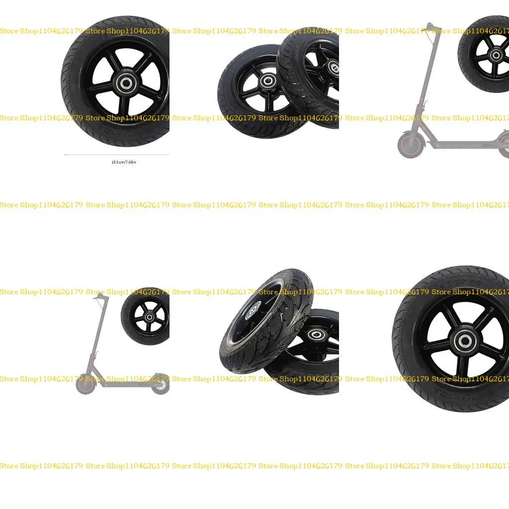 

A1A2 8Inch Electric Scooter Solid Rubber Wheel with Bearings Kids Kickscooter Wheel Adult Scooter Replacement Spare Wheel