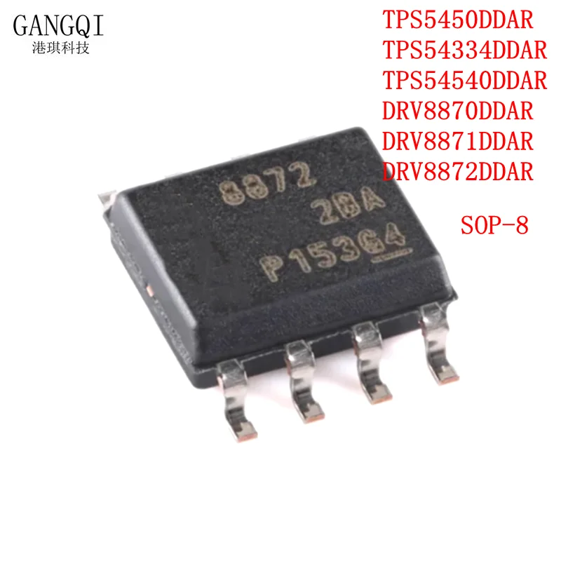 5PCS TPS5450 TPS54334 TPS54540 DRV8870 TPS5450DDAR TPS54334DDAR TPS54540DDAR DRV8870DDAR DRV8871DDAR DRV8872DDAR SOP-8 New IC