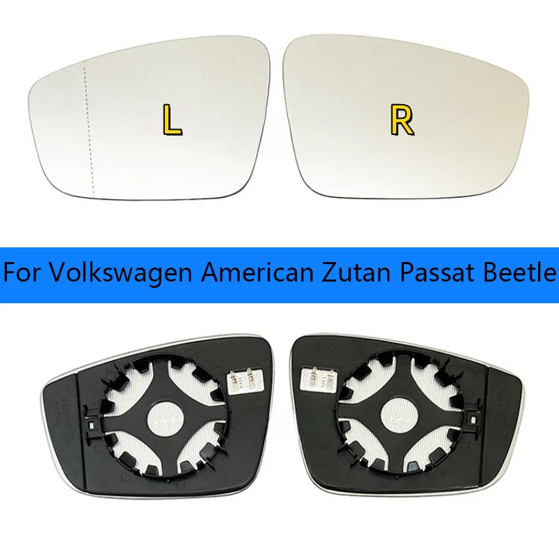 Car Left/Right Side Heated Mirror Glass For Volkswagen American Sagitar Passat Beetle lens mirror rearview mirror heating glass