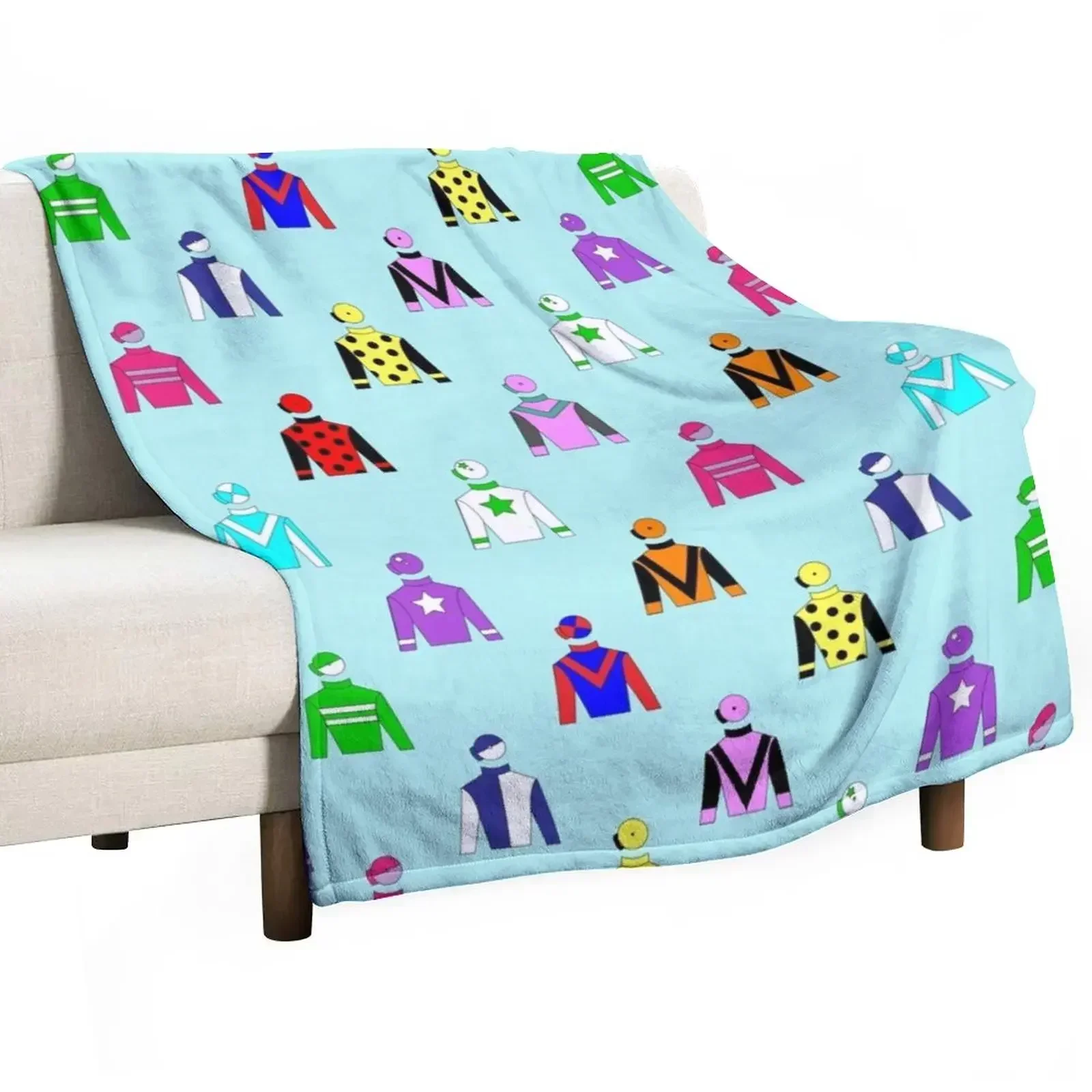 Horse Racing Jockey Silks Throw Blanket Stuffeds Hair Custom Blankets