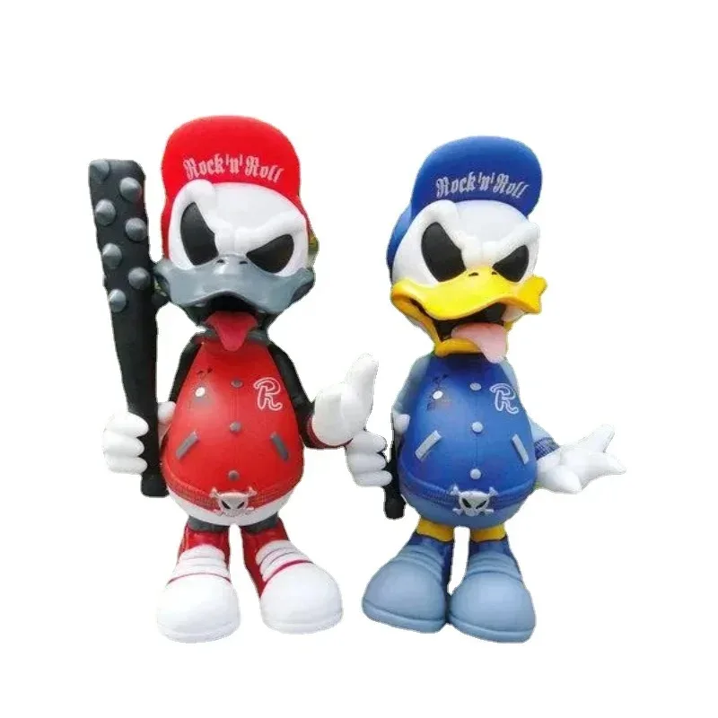 17cm Wicked demon ROCK ROLL Donald Duck Action Figure PVC statue Collection model Home decorations Ornaments toys kids gift toy