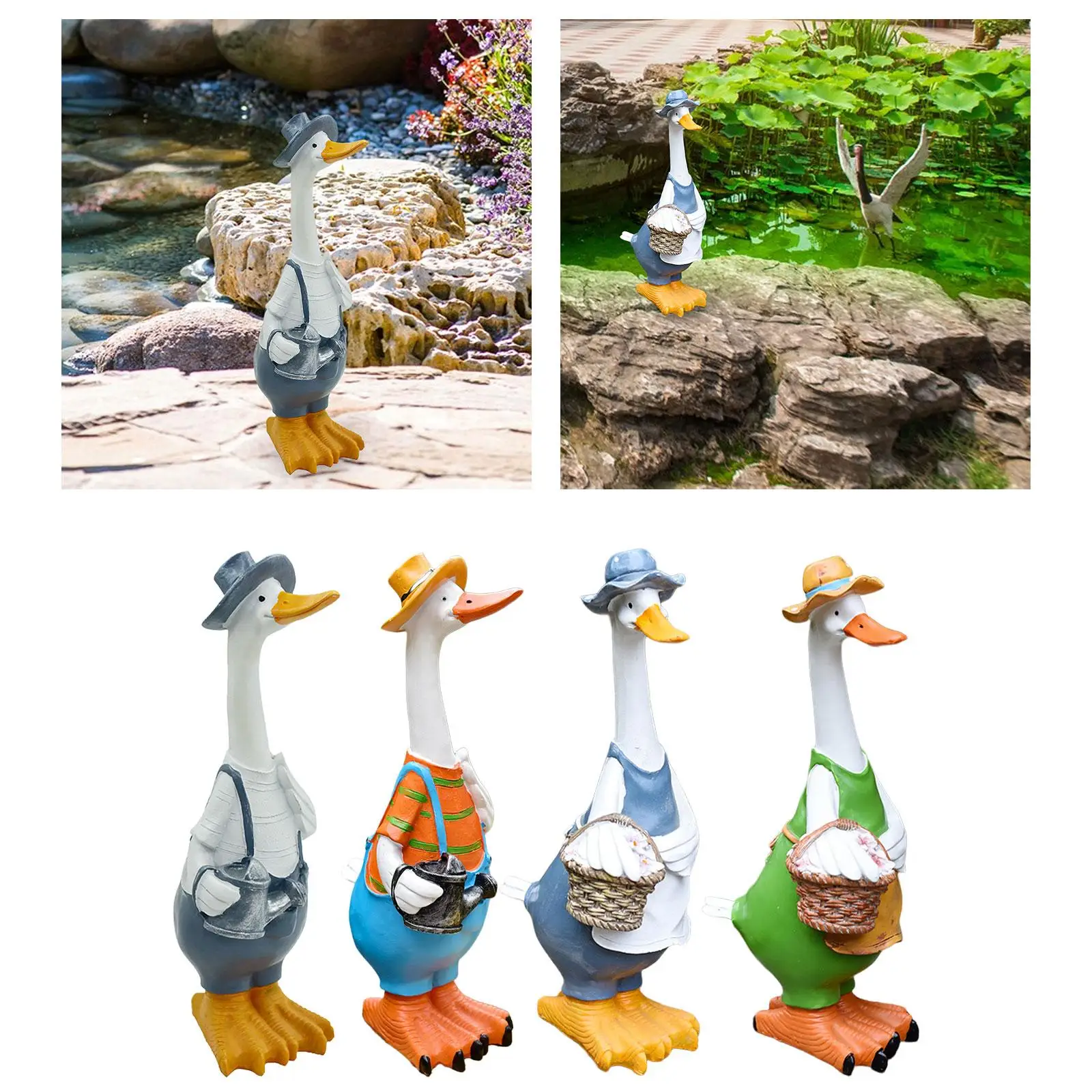 

Garden Duck Ornament Decor Funny Animal Garden Statue for Patio Lawn Garden