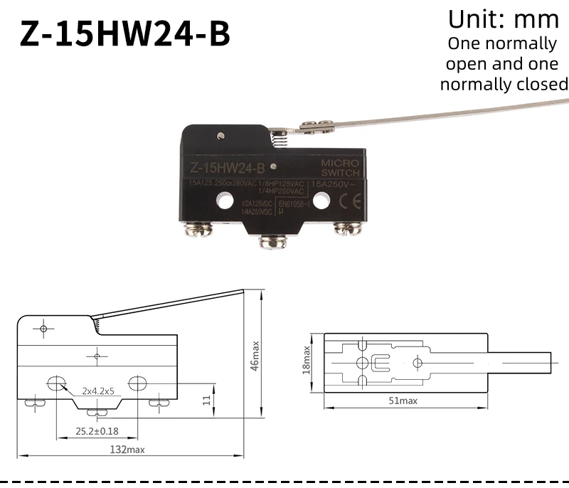 Silberkontakt 15A Endschalter, Fahrschalter, Mikroschalter LXW5/Z-15GQ/GW22/GQ21/GQ22 – Detail 10