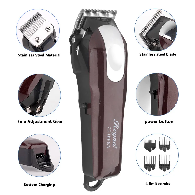 Профессиональная Беспроводная Машинка для стрижки волос WAIKIL, перезаряжаемая машинка для бороды и волос для мужчин, электрическая машинка для стрижки волос