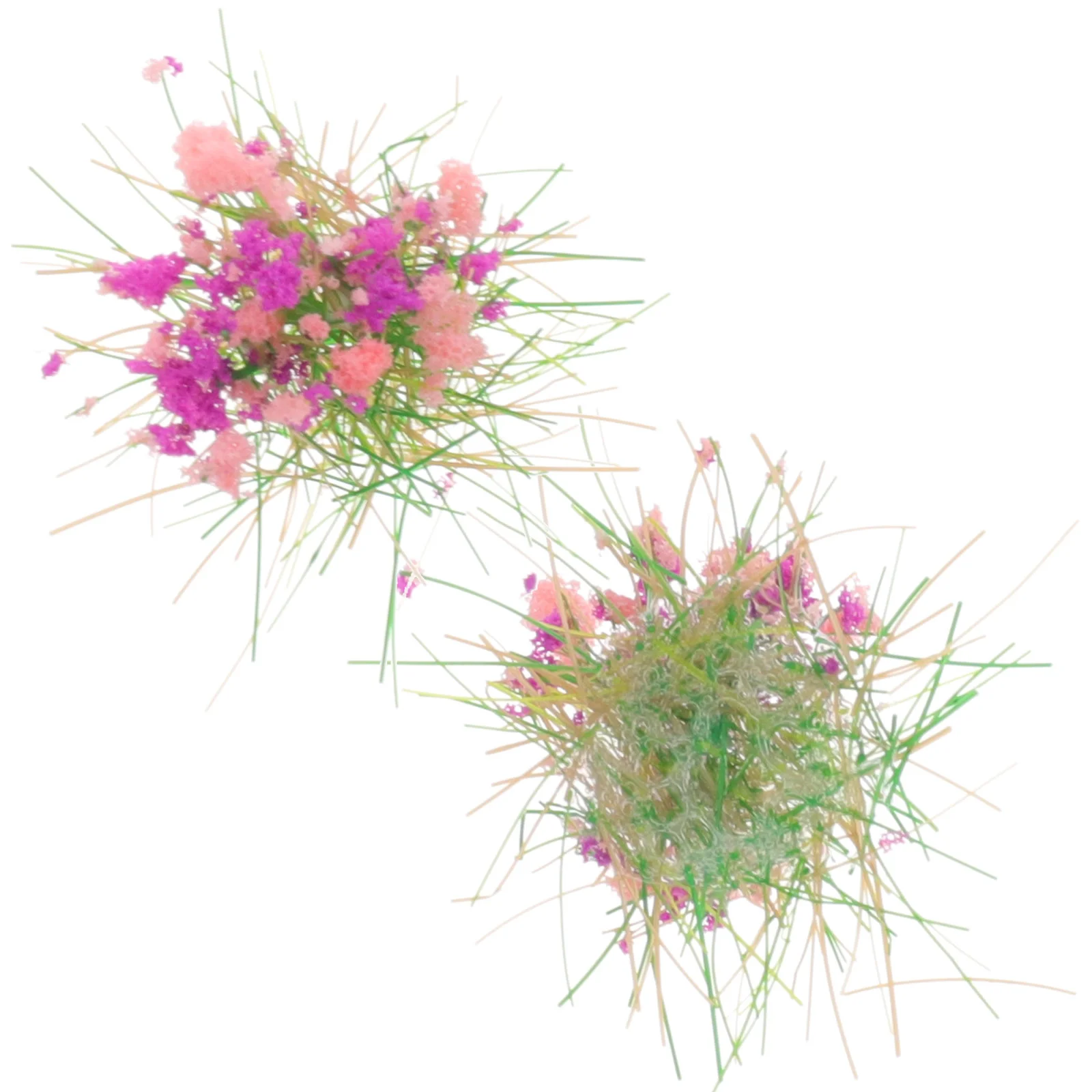 Self-adhesive Colorful Flower Cluster Mini Garden Decorations Miniature Simulation Fairy Plastic Fake Plant Ornament