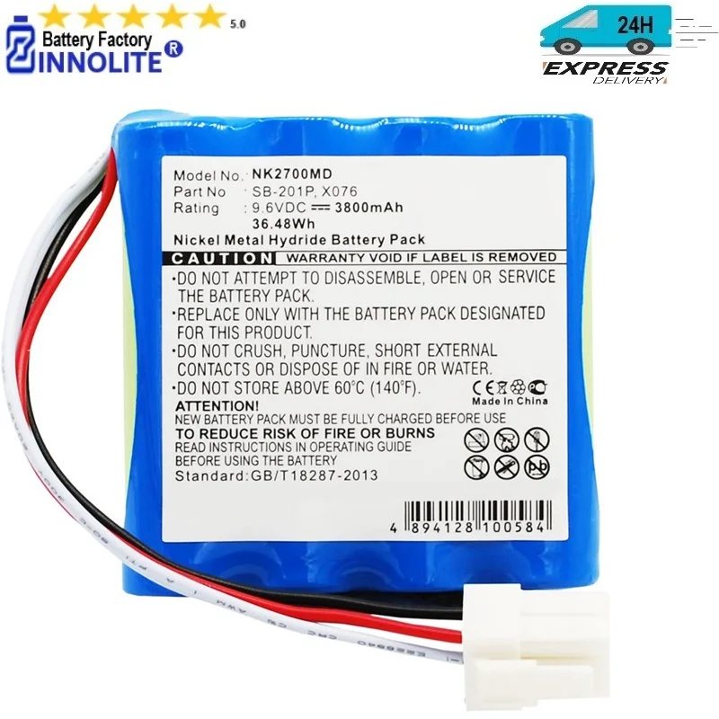 

9.6V Ni-MH Ultra High Capacity Battery Compatible with Nihon Kohden SB-201P , X076 PVM-2700 , PVM-2701 , PVM-2703