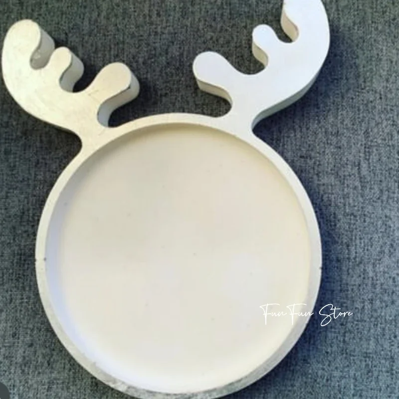 Elk Antlers Shaped Tray Silicone Molds Handmade Diy Design Crafts Christmas Jewelry Tools Pottery Mould Festival Decor Homecraft