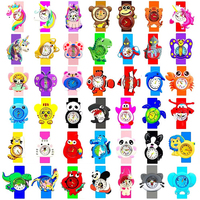 2025 New Hot Sell Children Cartoon Watch for 2-14 Years Old Boys Girls Soft Silicone Slap Bracelet Kid Wristwatch Student Clock