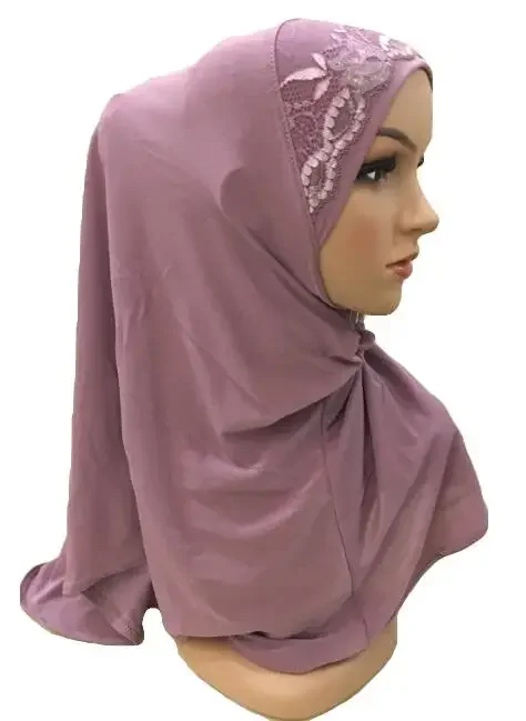 One Piece Amira Muslim Girls Women Hijab Wrap Instant Scarf Head Scarf Shawl Pull On Ready Made To Wear Islamic Headscarf Cap